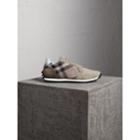 Burberry Burberry Woven Check Suede Trainers, Size: 43, Grey