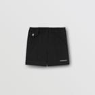 Burberry Burberry Childrens Embroidered Logo Cotton Drawcord Shorts, Size: 10y, Black