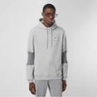 Burberry Burberry Panelled-sleeve Cotton Hoodie, Grey