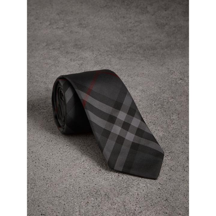 Burberry Burberry Modern Cut Check Silk Twill Tie
