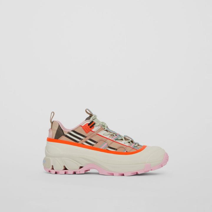 Burberry Burberry Technical Leather Arthur Sneakers, Size: 35