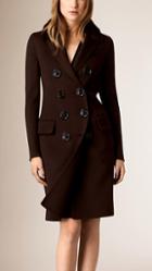 Burberry Double Cashmere Coat With Mink Topcollar