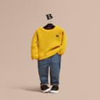 Burberry Burberry Waffle Knit Cotton Sweater, Size: 2y, Yellow