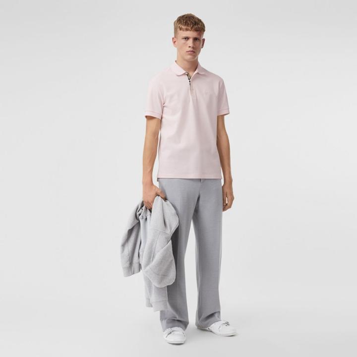 Burberry Burberry Monogram Motif Cotton Piqu Polo Shirt, Size: Xs, Pink