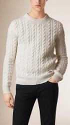 Burberry Brit Cable Knit Wool Cashmere Sweater