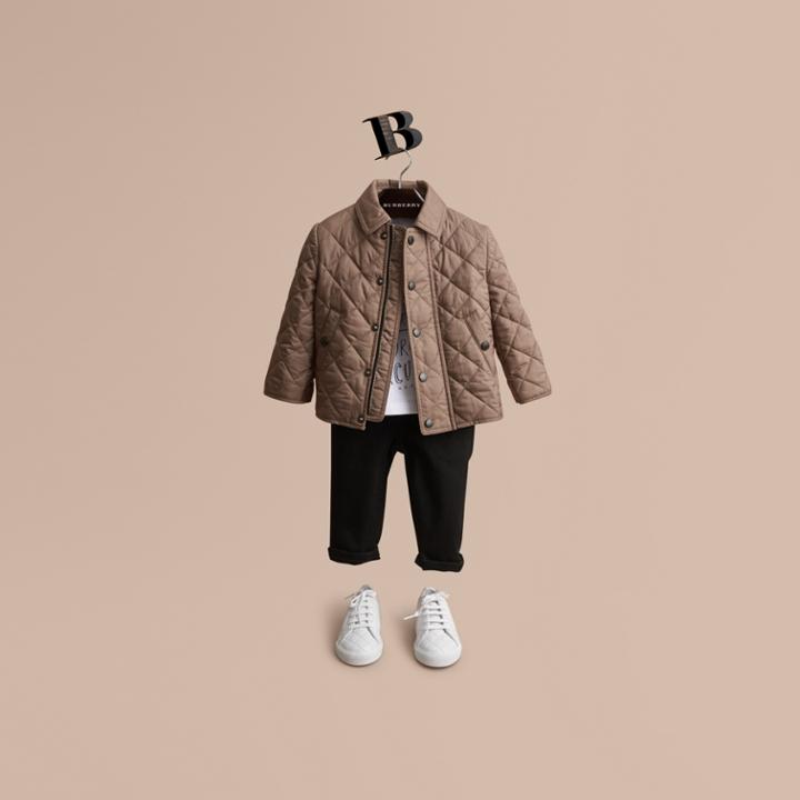 Burberry Burberry Lightweight Quilted Jacket, Size: 3y, Grey