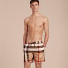 Burberry Burberry Check Swim Shorts, Brown