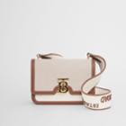 Burberry Burberry Small Cotton Canvas And Leather Tb Bag