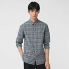 Burberry Burberry Check Cotton Shirt, Size: Xxl, Blue