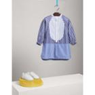 Burberry Burberry Contrasting Stripe Cotton Shirt Dress, Size: 4y, Blue