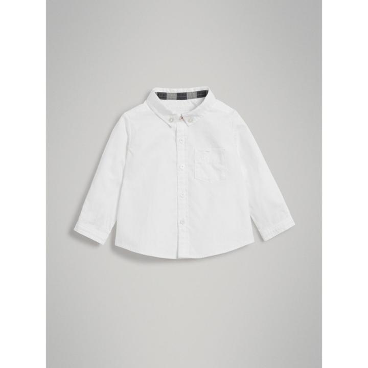 Burberry Burberry Childrens Cotton Oxford Shirt, Size: 6m, White