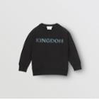 Burberry Burberry Childrens Kingdom Print Cotton Sweatshirt, Size: 14y, Black