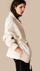 Burberry Prorsum Knitted Cashmere Belted Cardigan