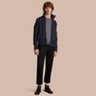 Burberry Burberry Knitted Cotton Cashmere Flight Jacket, Blue