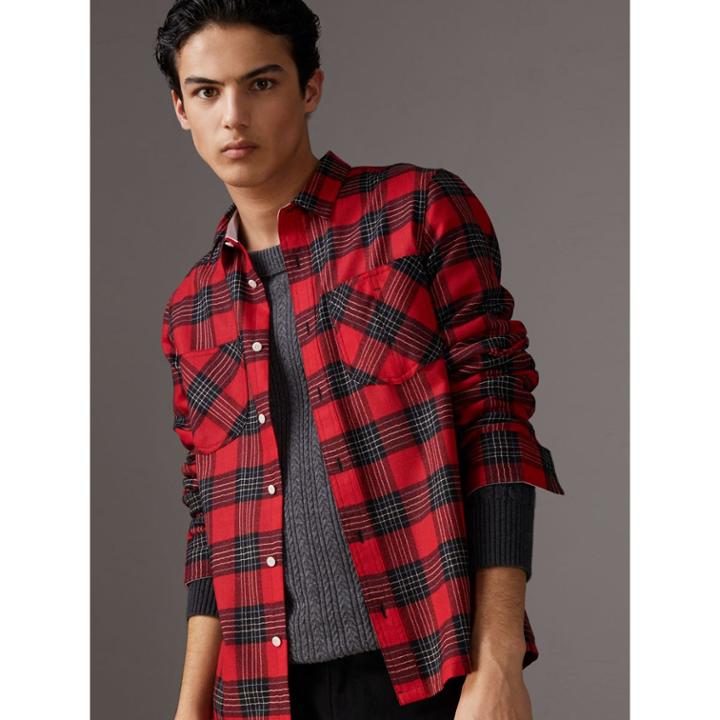 Burberry Burberry Tartan Wool Shirt