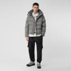 Burberry Burberry Detachable Sleeve Cashmere Hooded Puffer Jacket, Size: Xs, Grey