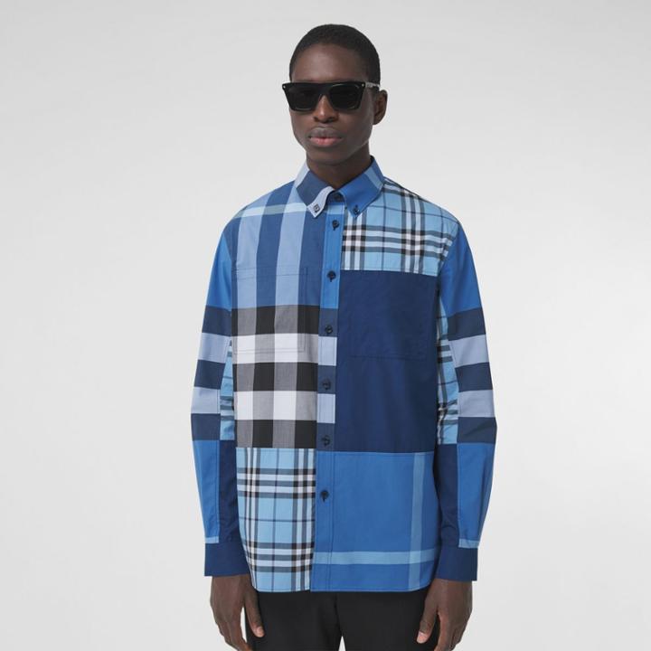 Burberry Burberry Patchwork Check Cotton Poplin Shirt