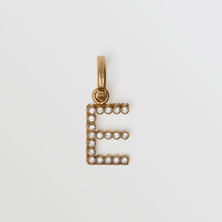 Burberry Burberry Crystal 'e' Alphabet Charm, Yellow