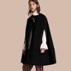 Burberry Panelled Cashmere Cape With Buckle Detail