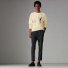 Burberry Burberry Portrait And Logo Print Cotton Sweatshirt, Size: Xl, Yellow