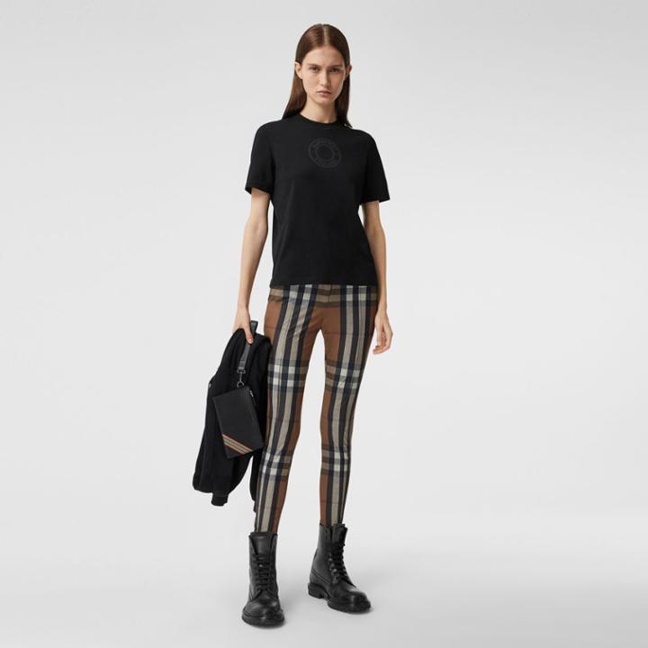 Burberry Burberry Logo Graphic Cotton T-shirt, Size: Xs, Black