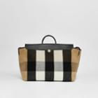 Burberry Burberry Check Merino Wool Cashmere Society Holdall, Beige