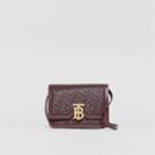 Burberry Burberry Mini Quilted Monogram Lambskin Tb Bag, Red
