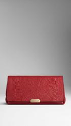 Burberry Medium Signature Grain Leather Clutch Bag