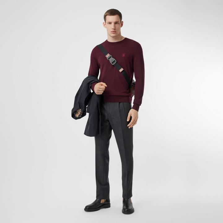 Burberry Burberry Monogram Motif Cashmere Sweater, Size: L, Red