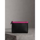 Burberry Burberry Bonded Leather Zip Pouch