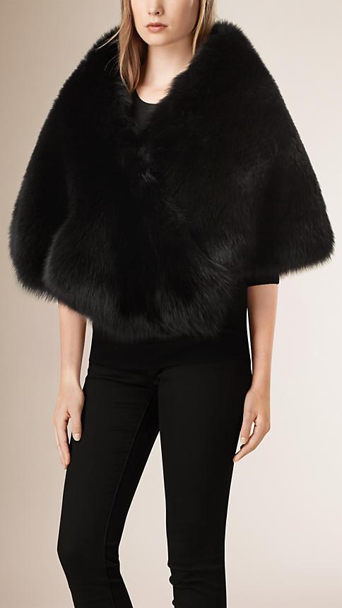 Burberry Cashmere Lined Fur Cape