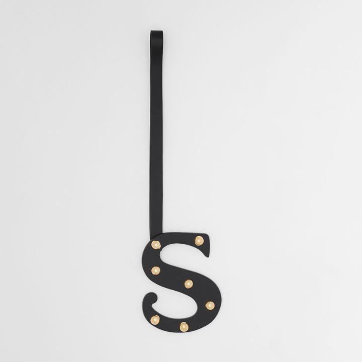 Burberry Burberry 's' Studded Leather Alphabet Charm, Yellow