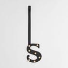 Burberry Burberry 's' Studded Leather Alphabet Charm, Yellow