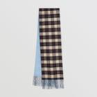 Burberry Burberry Colour Block Vintage Check Cashmere Scarf, Blue