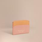 Burberry Burberry Two-tone Trench Leather Card Case, Purple