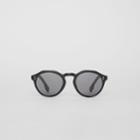 Burberry Burberry Vintage Check Detail Round Frame Sunglasses, Black