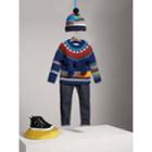 Burberry Burberry Pom-pom Fair Isle Wool Cashmere Sweater, Size: 8y