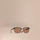 Burberry Textured Front Square Frame Sunglasses