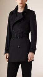 Burberry Kensington Fit Cashmere Trench Coat
