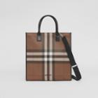Burberry Burberry Check E-canvas And Leather Tote