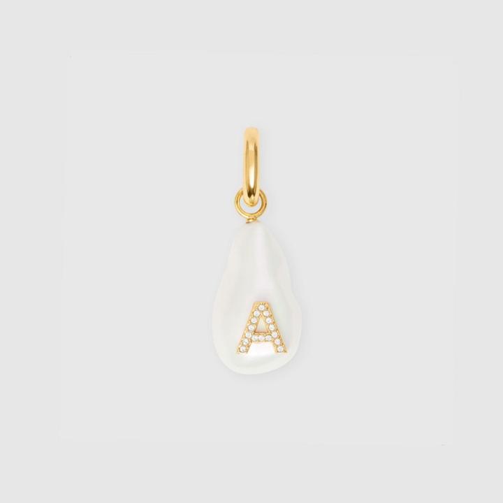 Burberry Burberry 'a' Crystal And Resin Pearl Letter Charm - Online Exclusive