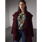 Burberry Burberry Ribbed Wool Cashmere Cardigan Coat, Red