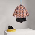 Burberry Burberry Ruffle Detail Polka-dot Check Cotton Top, Size: 6y