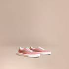 Burberry Burberry Metallic Detail Leather Sneakers, Size: 37.5, Pink