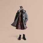 Burberry Burberry Wool Duffle Coat With Check-lined Hood, Size: 10y, Grey