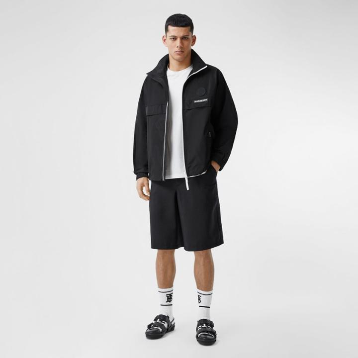 Burberry Burberry Globe Graphic Shape-memory Taffeta Jacket, Size: Xl, Black