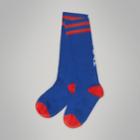 Burberry Burberry Childrens Logo Striped Cotton Blend Socks, Size: 27-29, Blue