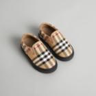 Burberry Burberry Vintage Check And Leather Slip-on Sneakers, Size: 8
