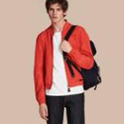 Burberry Burberry Showerproof Bomber Jacket, Size: Xl, Red