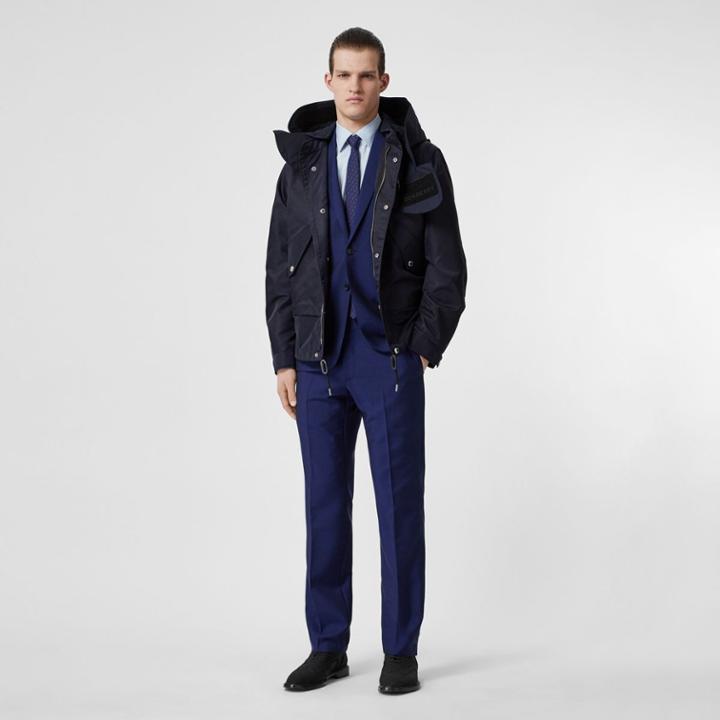 Burberry Burberry Slim Fit Wool Mohair Suit, Size: 52r, Blue